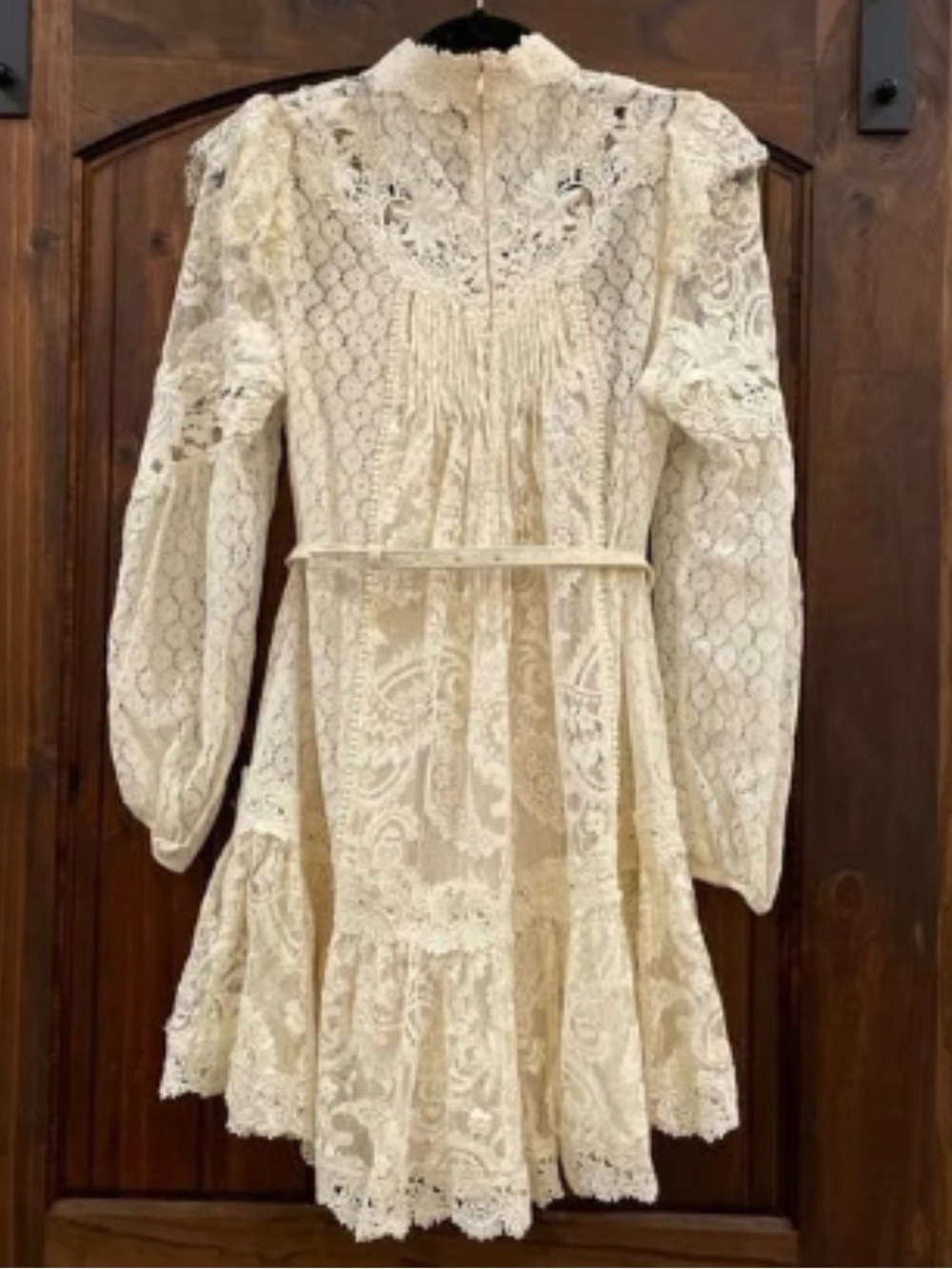 Zimmermann Ivory Lace Long-Sleeve Mini Dress size 0 - Picture 6 of 12
